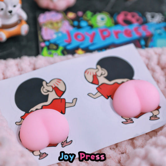 Crayon Shin-Chan's Butt Mochi Squishy Stickers (5 in a pack)