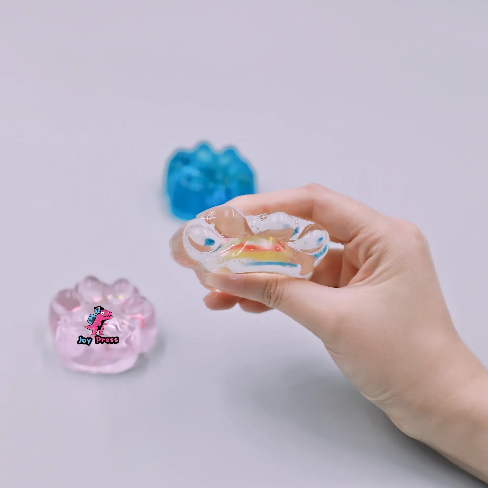 Transparent Jelly Cat Paw (3 per pack) Squishy Joy Press 