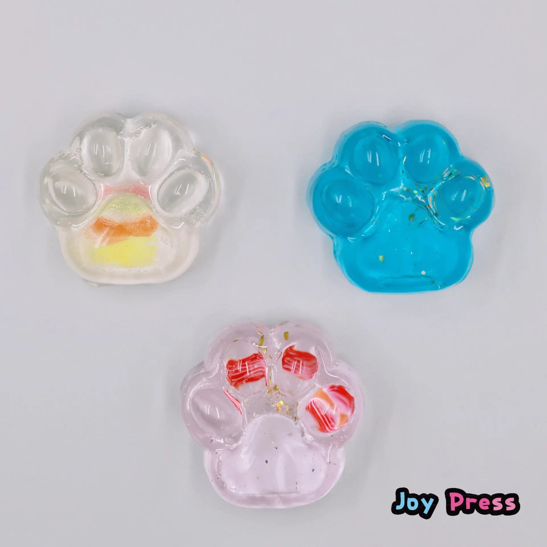 Transparent Jelly Cat Paw (3 per pack) Squishy Joy Press 