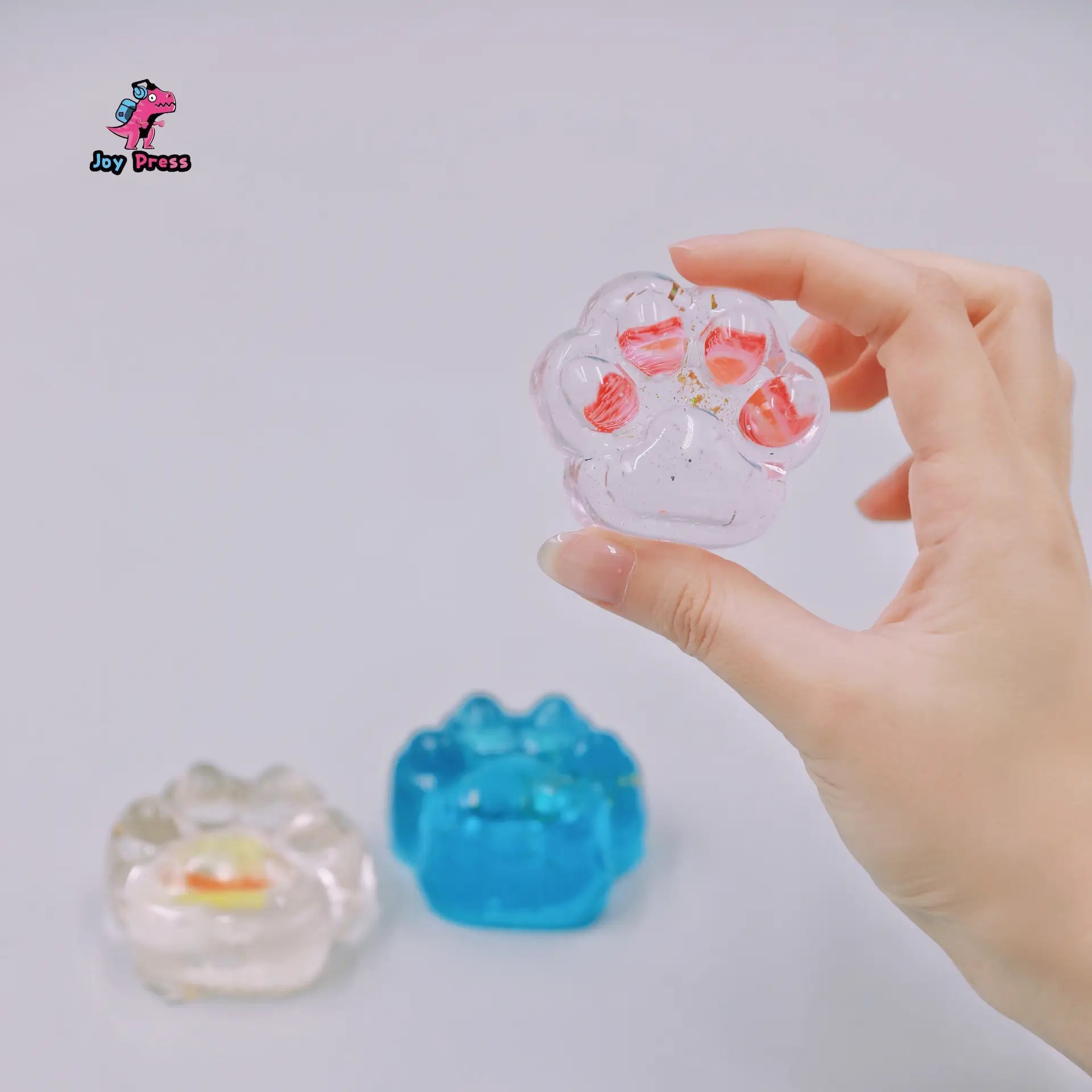 Transparent Jelly Cat Paw (3 per pack) Squishy Joy Press 