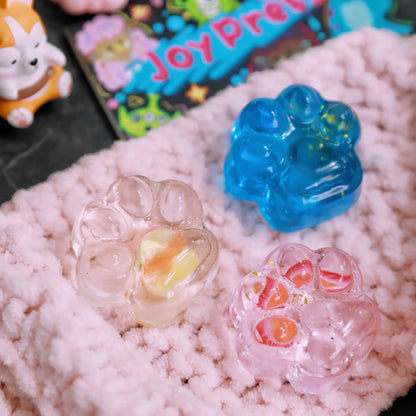 Transparent Jelly Cat Paw (3 per pack) Squishy Joy Press 